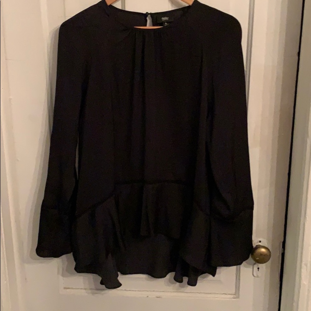 Black silky blouse